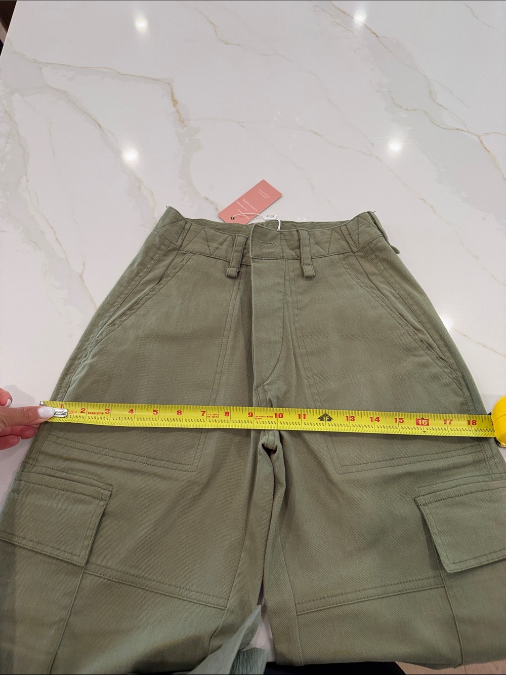 NWT miss Lola olive green cargo pants size S - Picture 7 of 8